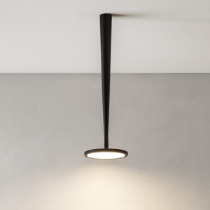 Lampada da soffitto plafoniera nera spot disco orientabile