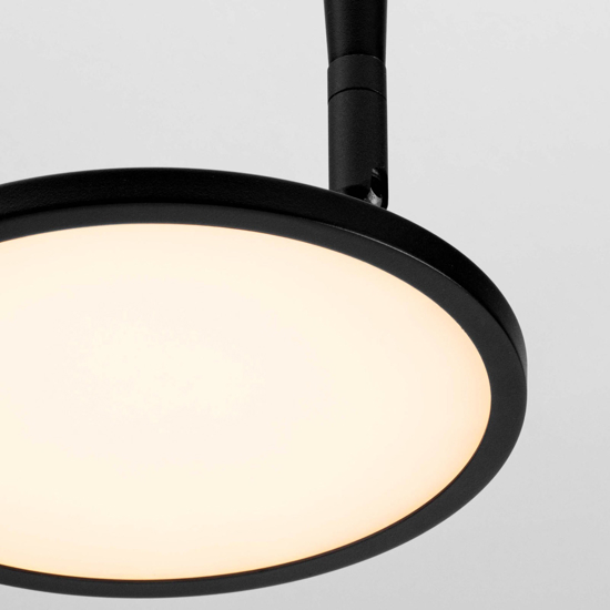 Lampada da soffitto plafoniera nera spot disco orientabile