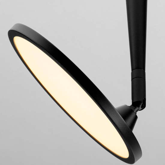 Lampada da soffitto plafoniera nera spot disco orientabile
