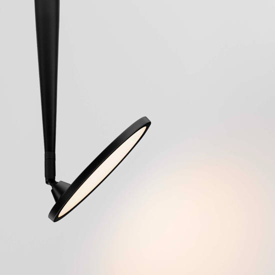 Lampada da soffitto plafoniera nera spot disco orientabile