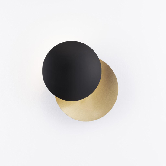 Applique da parete led 3000k orientabile nera e oro