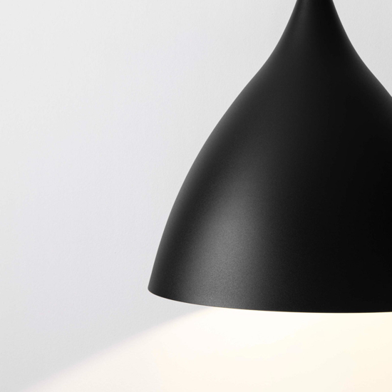 Lampadario topia cupola nera per sala da pranzo cucina
