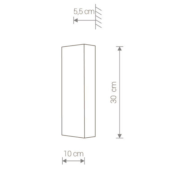 Applique nero design modernaa38140n fascio luce stretto squadrato