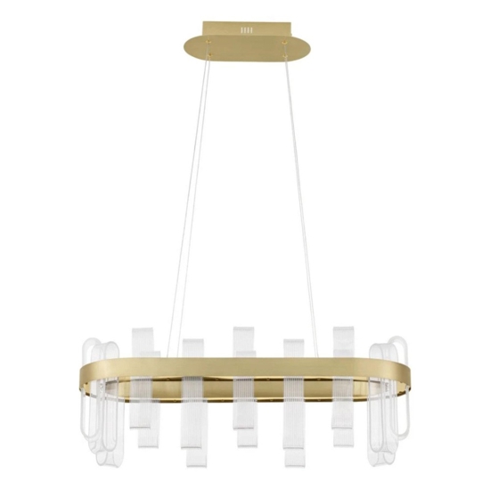 Lampadario oro led 82w 3000k elegante per soggiorno