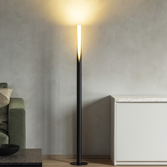 Eglo barbotto lampada da terra design moderna nero oro
