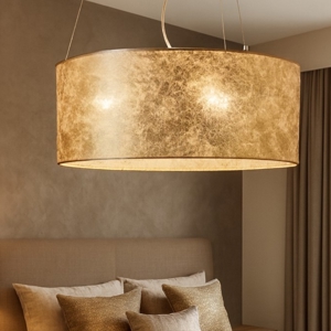 Lampadario stanza da letto classica cilindro oro viserbella eglo