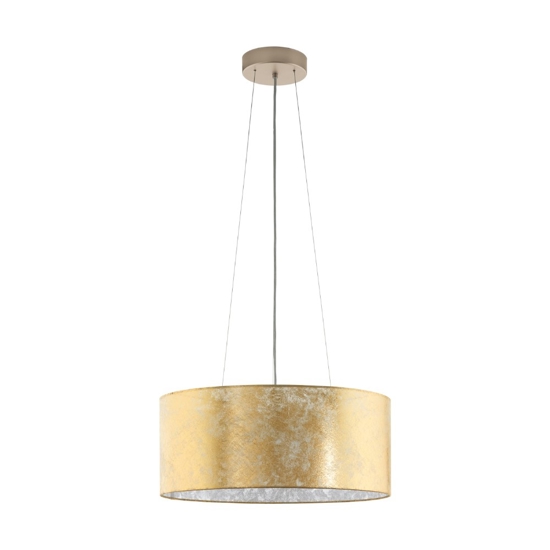 Lampadario stanza da letto classica cilindro oro viserbella eglo