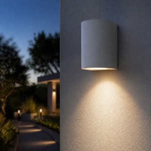 Applique di cemento grigio da esterno moderna