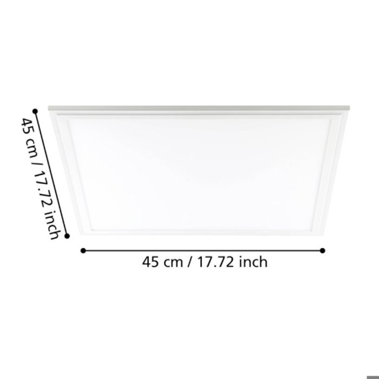 Plafoniera led 4000k quadrata salobrena eglo