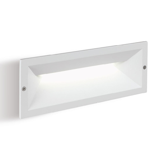 Segnapasso led bianco da esterno per incasso parete 12w 3000k ip65