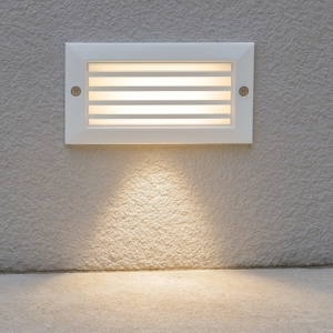 Segnapasso led da esterno bianco per incasso a parete led 10w 3000k