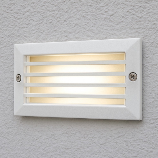 Segnapasso led da esterno bianco per incasso a parete led 10w 3000k