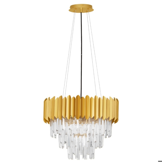 Lampadario di cristallo oro per salotto