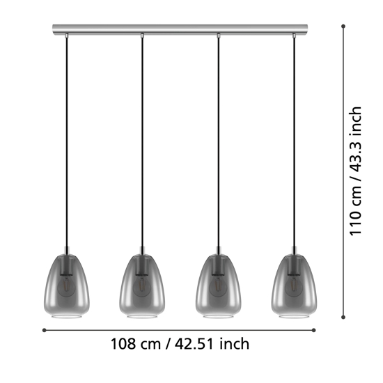 Eglo alobrase lampadario moderno per tavolo soggiorno