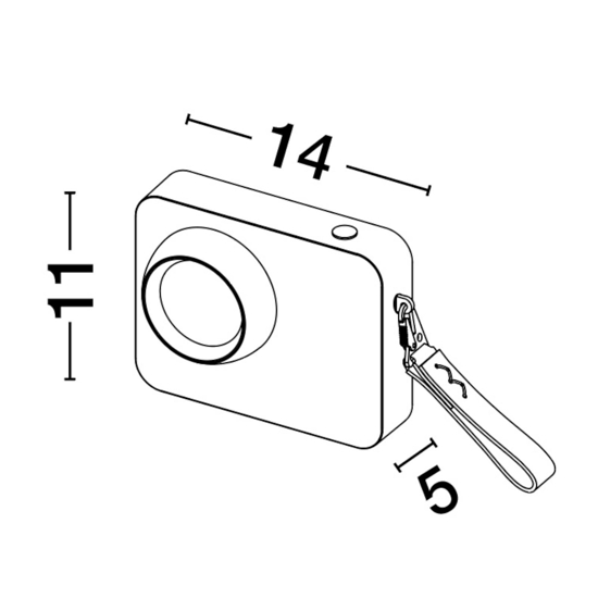 Abat-jour macchina fotografica portatile nera moderna