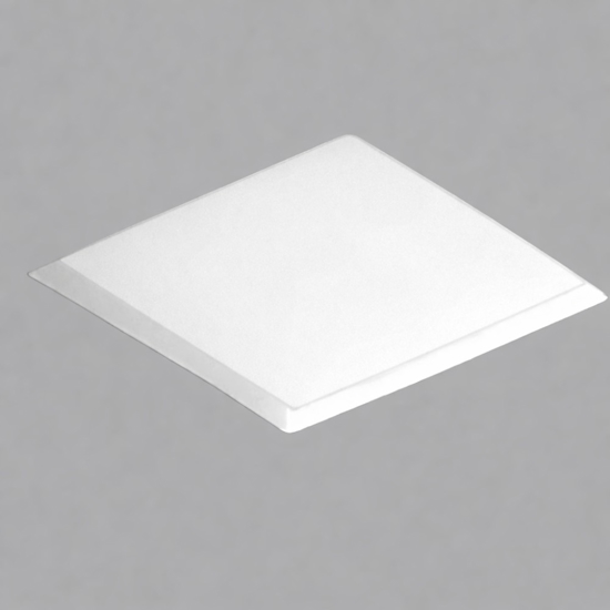 Faretto di gesso quadrato con vetro da incasso a soffitto