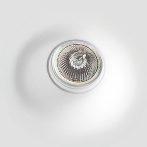 Faretto da incasso a soffitto rotondo di gesso 
