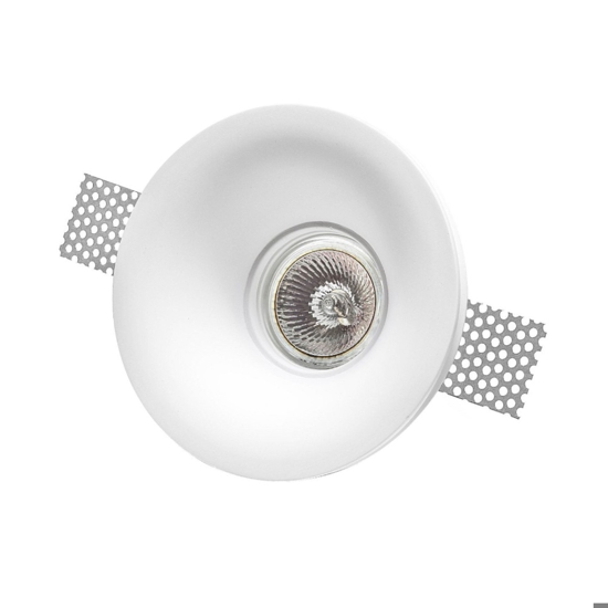 Faretto da incasso a soffitto rotondo di gesso 