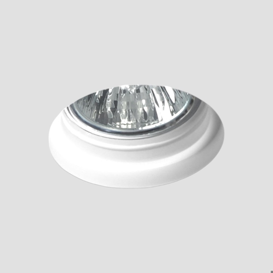 Faretto in gesso rotondo da incasso per soffitto gu10
