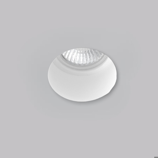 Faretto da incasso di gesso rotondo a soffitto gu10