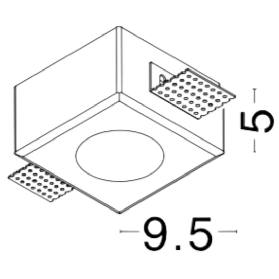 Faretto da incasso di gesso rotondo a soffitto gu10