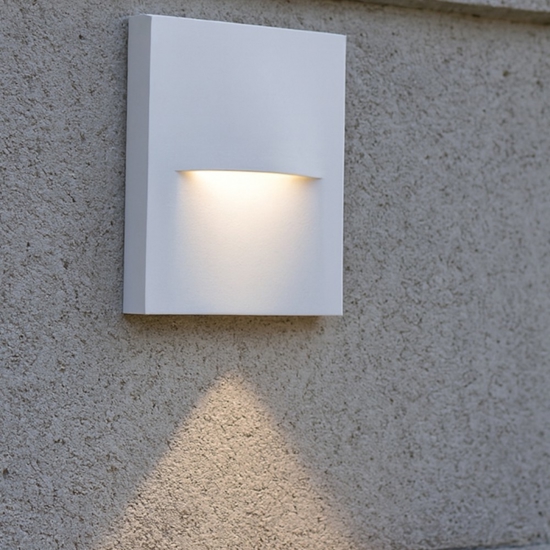 Segnapasso led da esterno a parete led 3w 4000k bianco ip65