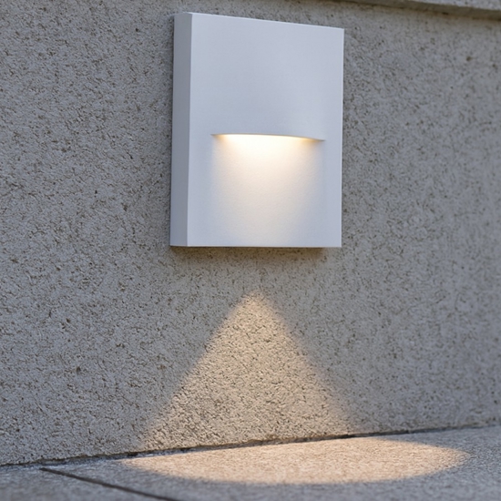 Segnapasso led da esterno a parete led 3w 4000k bianco ip65