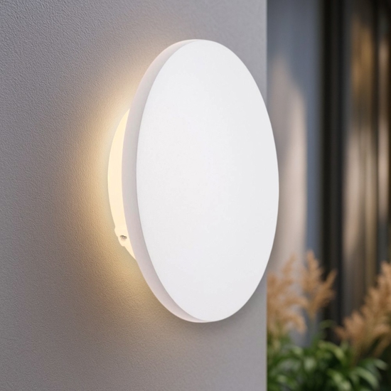 Applique per esterno disco led 16w 3000k bianco