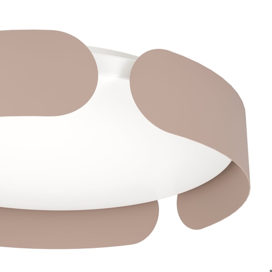 Eglo valcasotto plafoniera tortora rotonda led 24w 3000k design moderna