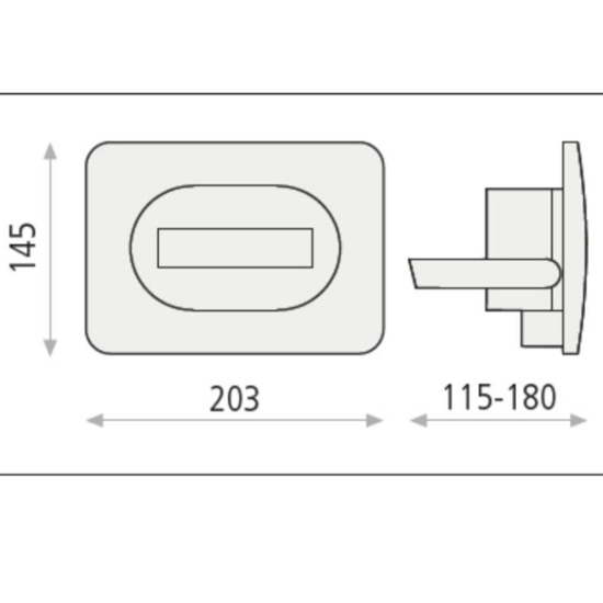 Faro nero da esterno 50w 4000k orientabile ip65