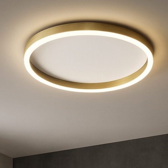Gea luce aela p-m oro plafoniera per camera da letto led 60w 3000k 4000k