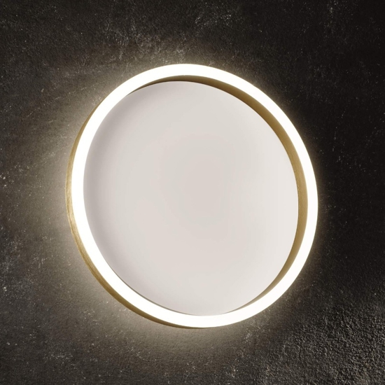 Gea luce aela p-m oro plafoniera per camera da letto led 60w 3000k 4000k