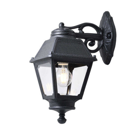 Top light alba applique nera da esterno anti corrosione ip55