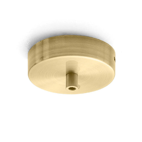 Rosone tondo oro ottone gea luce per lampada a sospensione