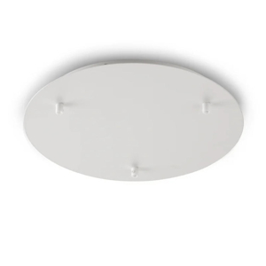 Rosone tondo bianco 3 fori gea luce diametro 30cm