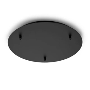 Gea luce rosone rotondo metallo nero diametro 30cm 3 fori