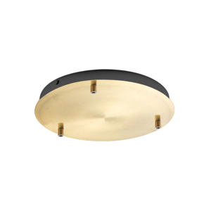 Gea luce rosone rotondo 30 cm metallo ottone 3 fori