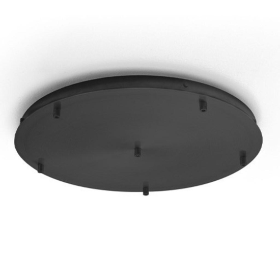 Rosone metallo nero 6 fori gea luce diametro 50cm