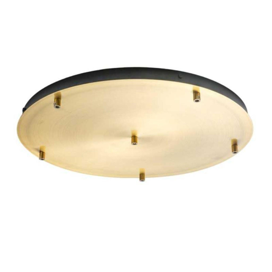 Gea luce rosone ottone rotondo 50cm 6 fori per sospensioni