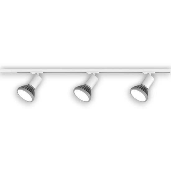 Sistema a binario 100cm monofase bianco spot e27 orientabili