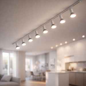 Luci a binario 300cm con spot e27 orientabile