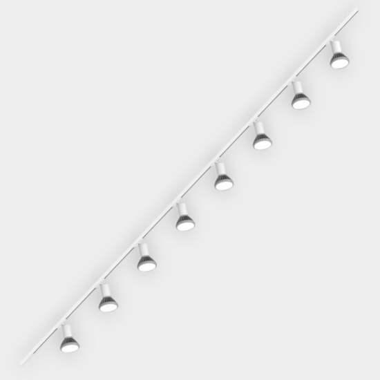 Luci a binario 300cm con spot e27 orientabile