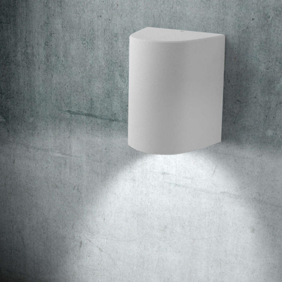 Applique da esterno aosta bianca anti corrosione top light ip55