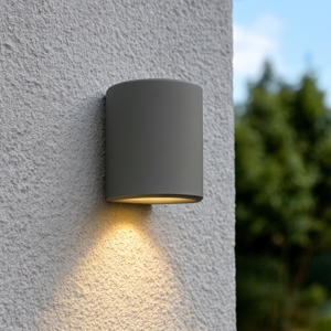 Applique per esterno balcone grigio top light aosta ip55