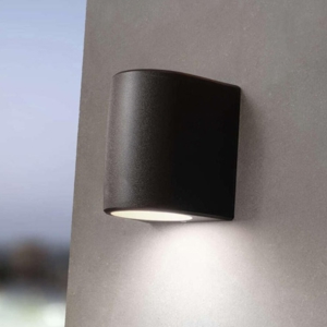 Applique da esterno nera gx53 moderna top light aosta