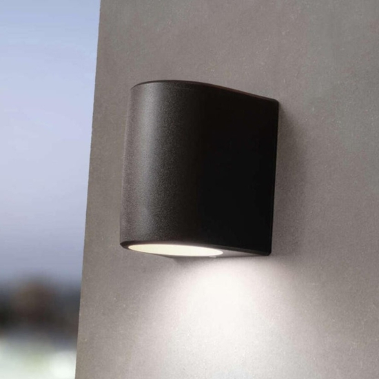 Applique da esterno nera gx53 moderna top light aosta