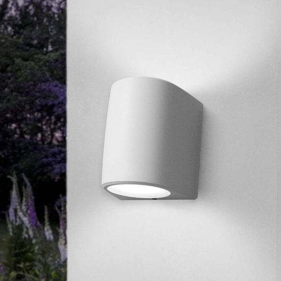 Top light applique da esterno aosta bianca bi emissione ip55