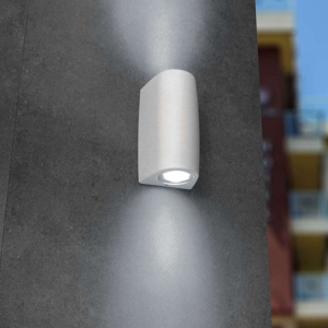 Top light applique aosta bianca da esterno bi emissione ip55