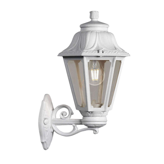 Applique da esterno lanterna bianca anti corrosione top light asti