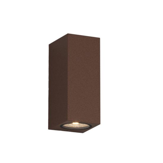 Top light applique da esterno atene corten parallelepipedo moderno